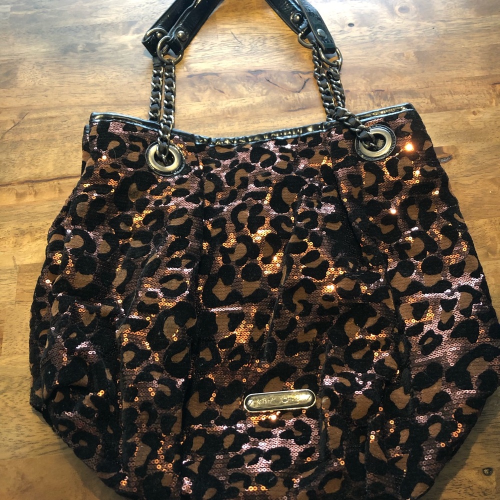 Betsey Johnson leopard purse